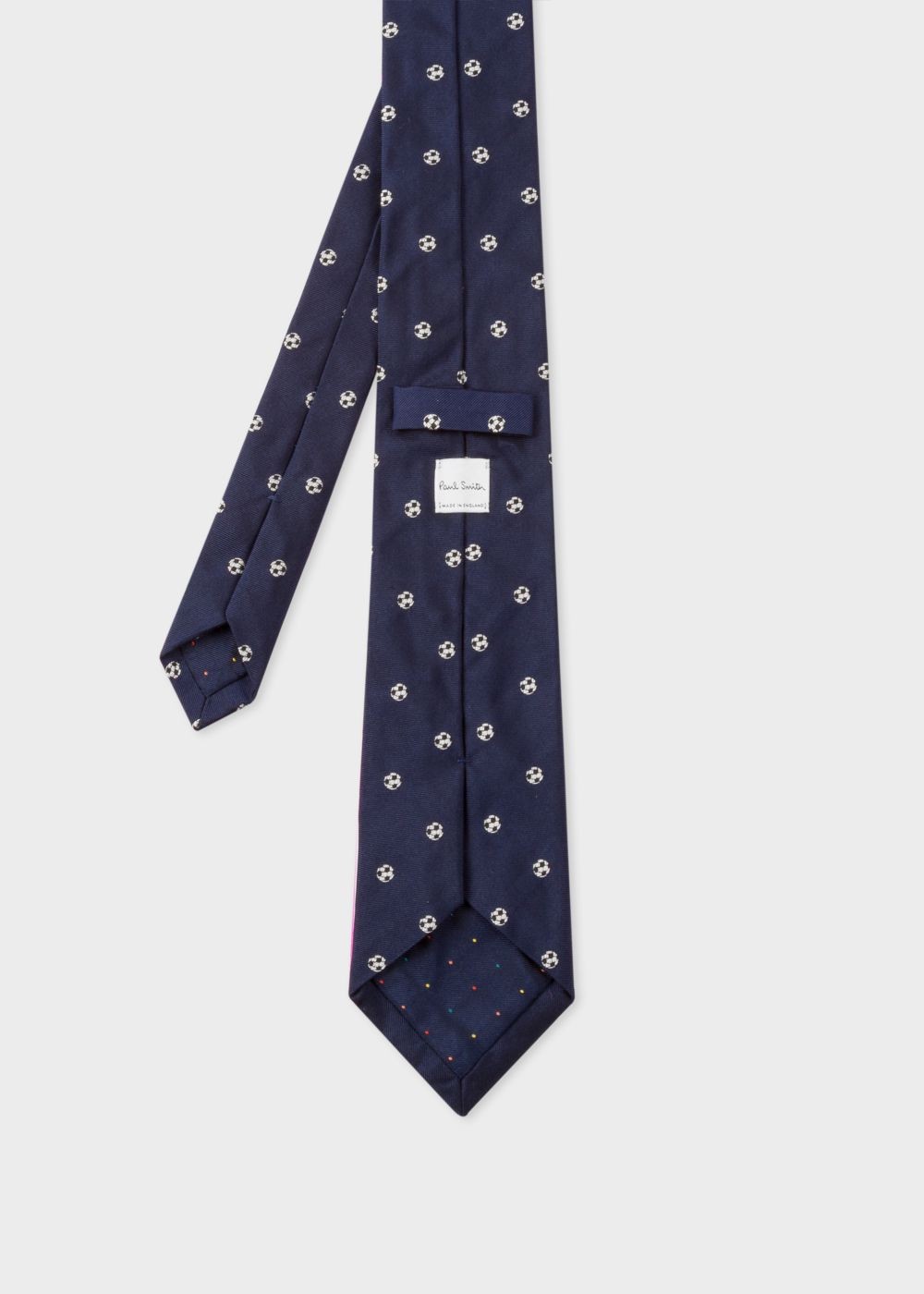 Paul Smith Mens's Navy Embroidered Football Motif Tie