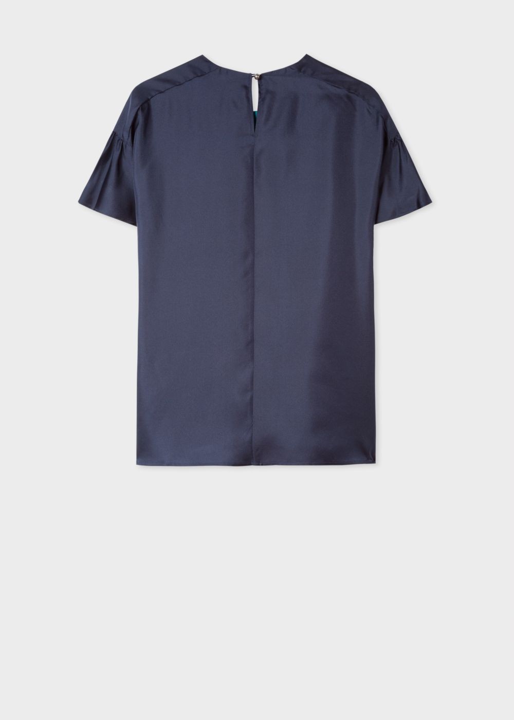 Paul Smith Women's Navy Satin Flute Sleeve Top
