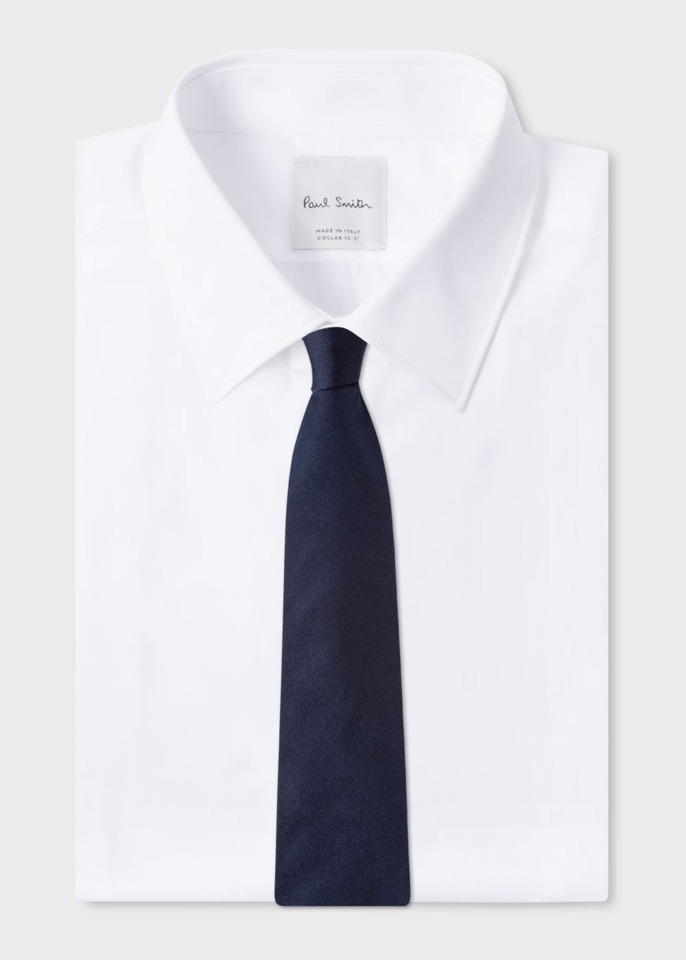 Paul Smith Men's Rabbit Embroidered Navy Silk Tie