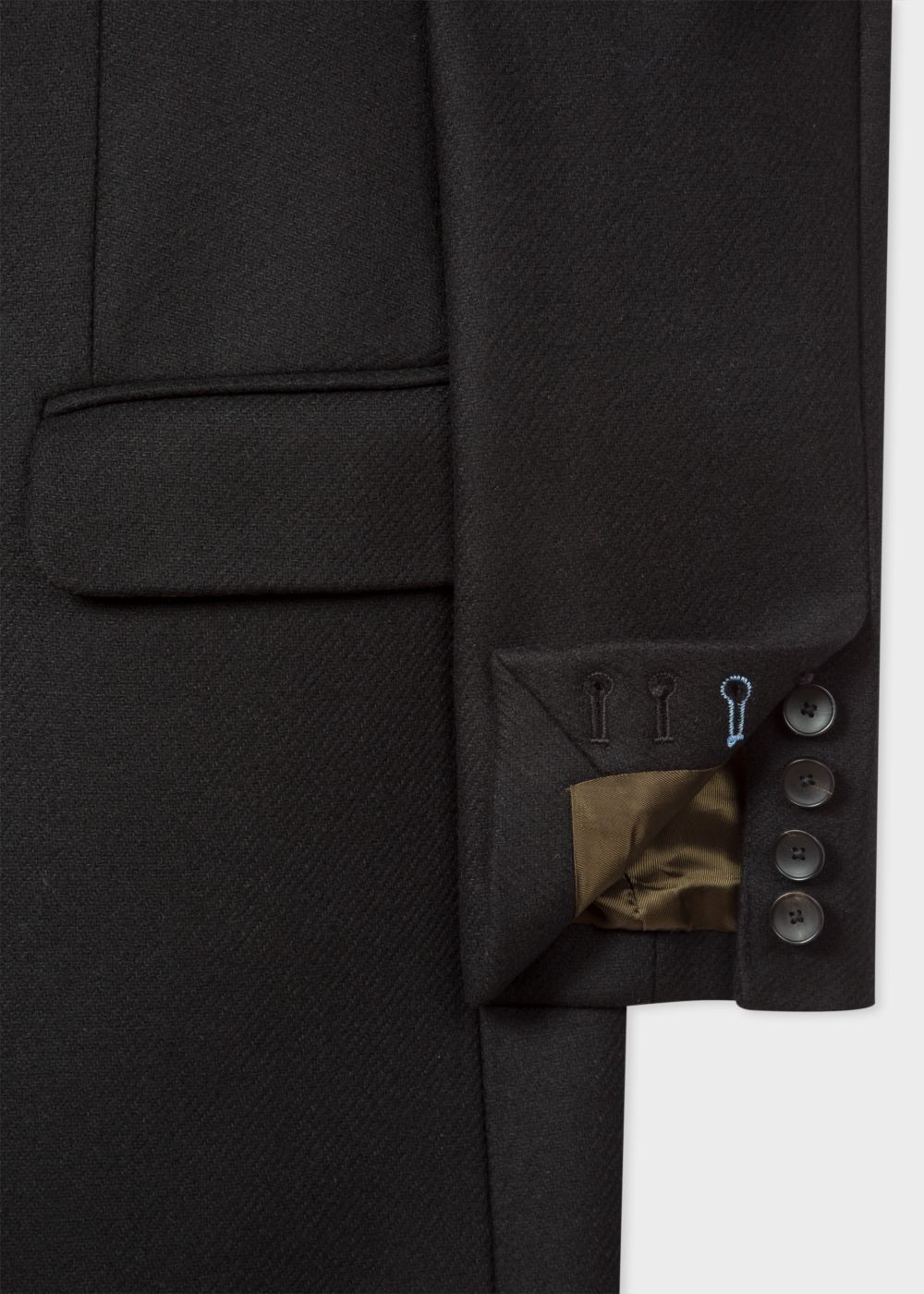 Paul Smith Womens's Black Wool And Cashmere-Blend Epsom Coat