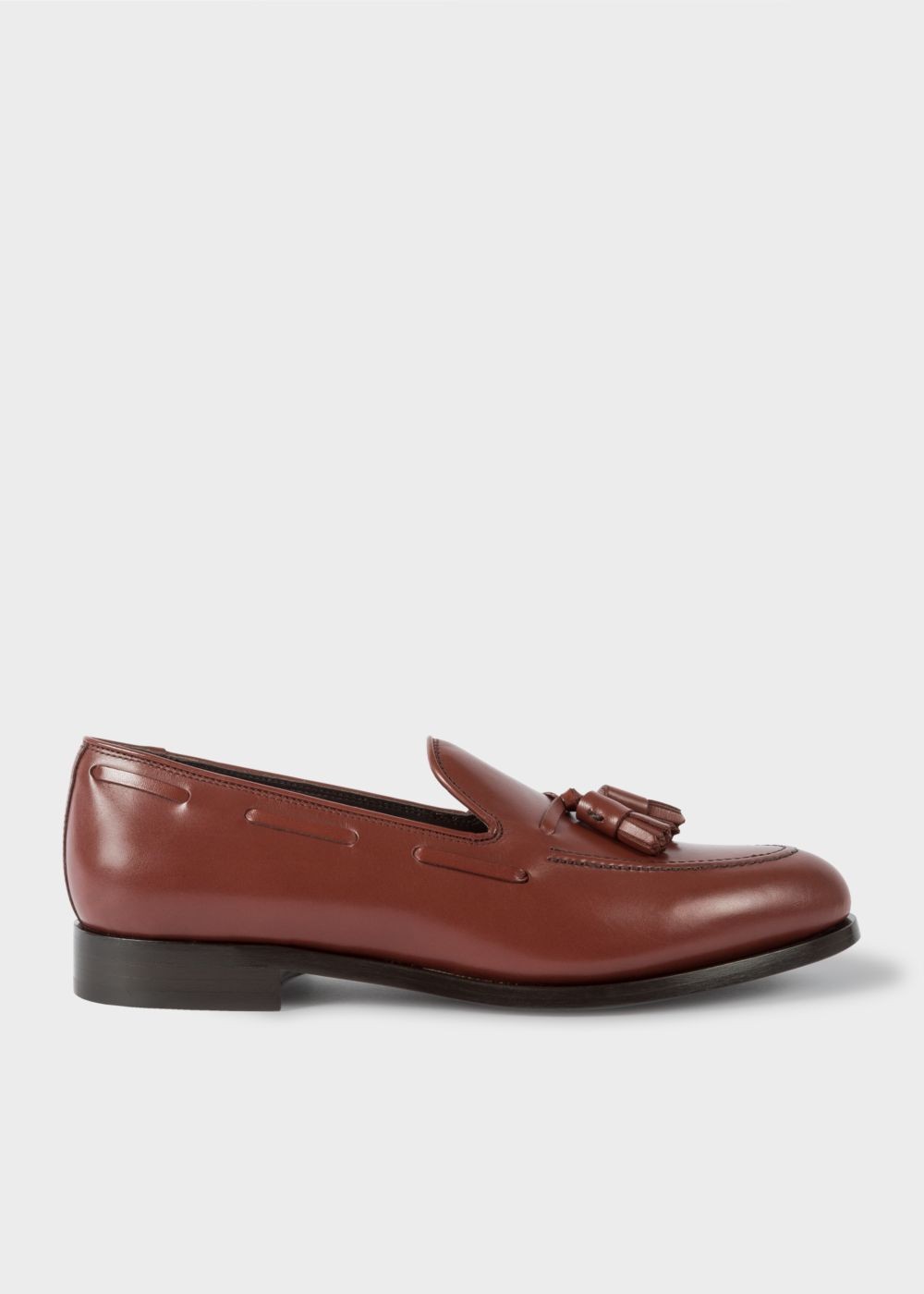 Paul Smith Men's Burgundy Leather 'simmons' Tasseled Loafers Shoe
