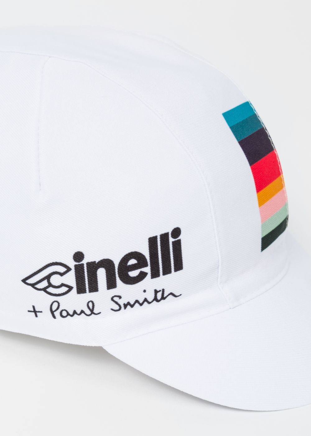 Paul Smith + Cinelli White 'artist Stripe' Detail Cycling Hats Mens