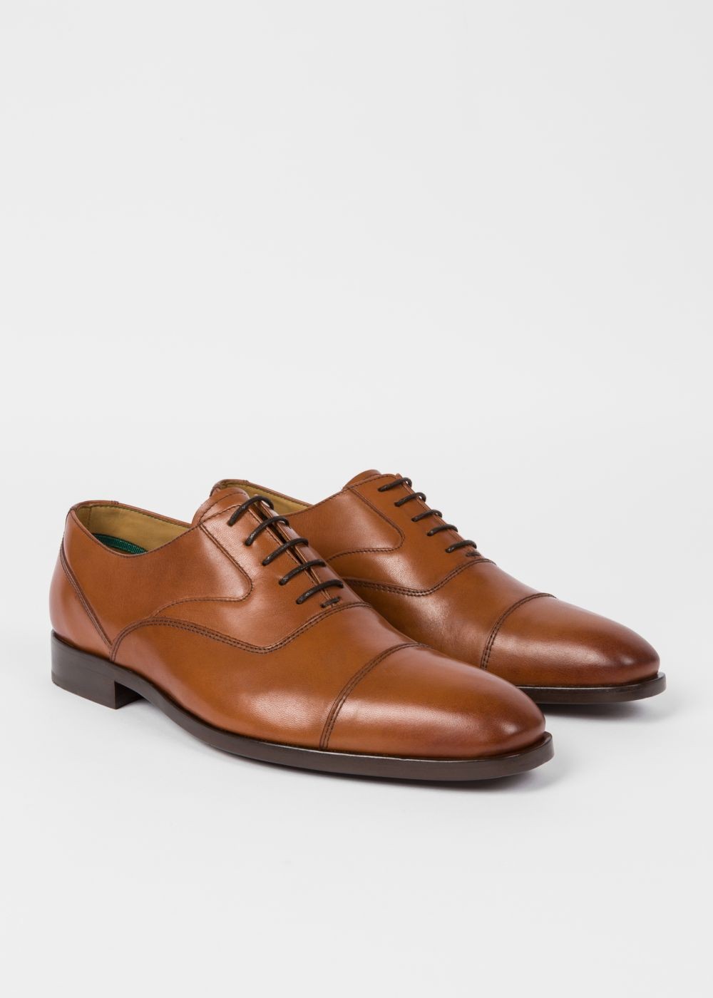 Paul Smith Men's Tan Leather 'tompkins' Oxford Sneaker