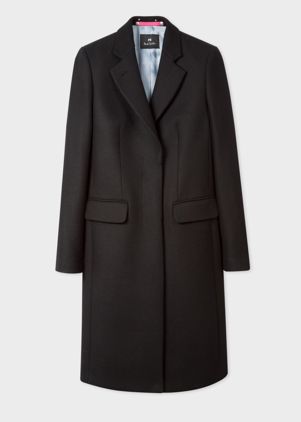 Paul Smith Womens's Black Wool And Cashmere-Blend Epsom Coat