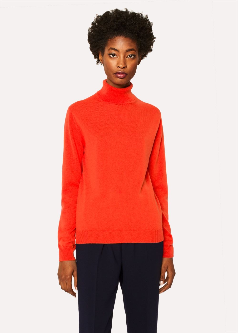 Paul Smith Womens's Poppy Red Cashmere Roll-Neck Sweater