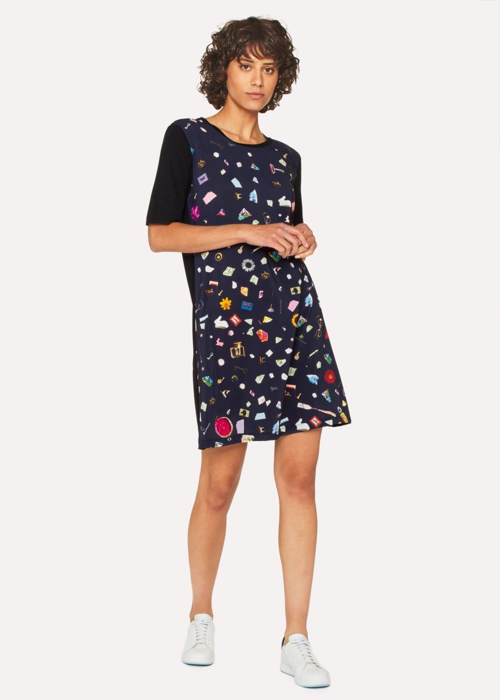 Paul Smith Womens's Navy 'terrazzo' Print Jerseys Dress