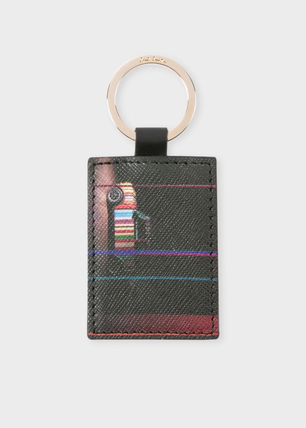 Paul Smith Black Leather 'mini' Keyring Accessories Men
