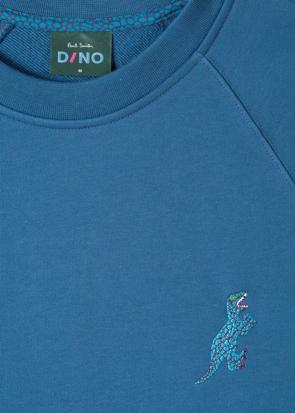 Paul Smith Men's Slate Blue Cotton Embroidered 'dino' Sweatshirt
