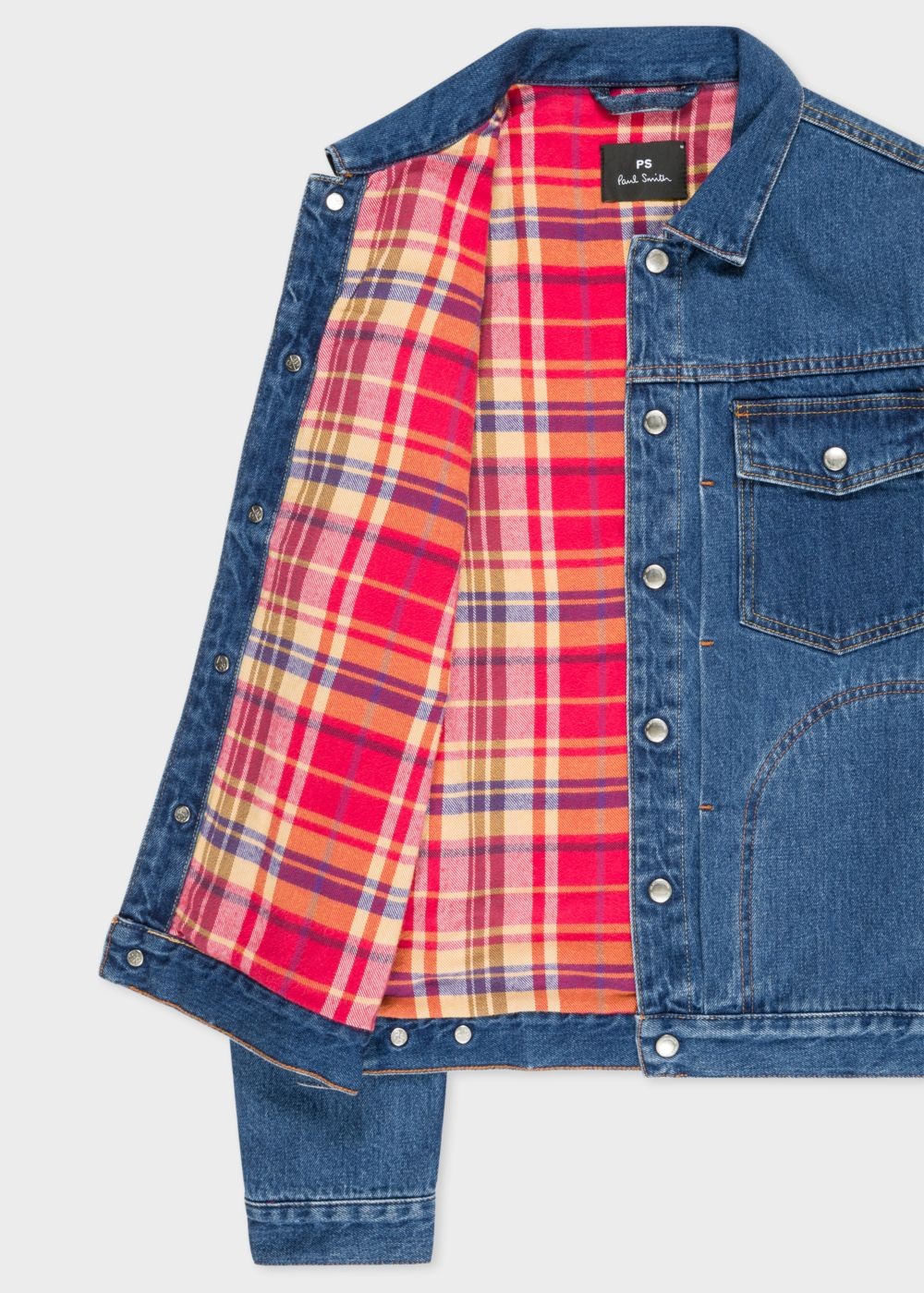 Paul Smith Men's Mid-Wash Pleat-Front Lined Denim Jackets