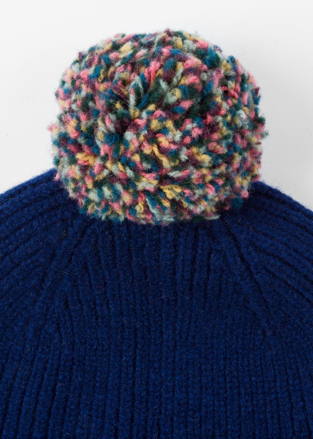 Paul Smith Men's Navy Pom-Pom Wool Beanie Hats
