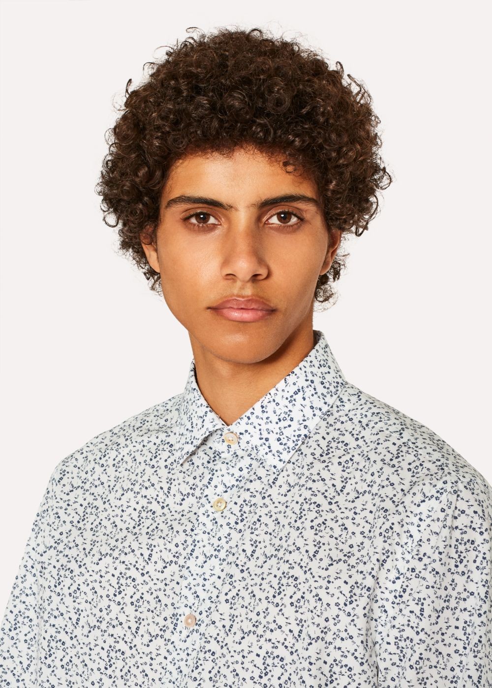 Paul Smith Men's Tailored-Fit White 'garden Floral' Print Cotton Tees