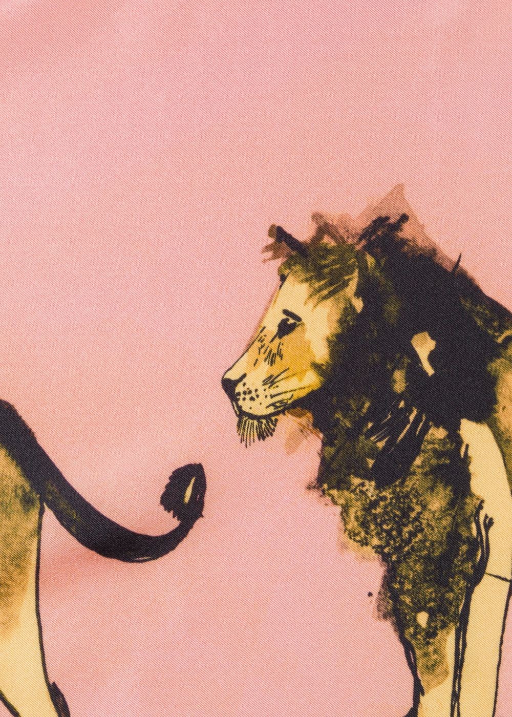 Paul Smith Men's Pink 'safari Animals' Print Silk Pocket Square Accessories