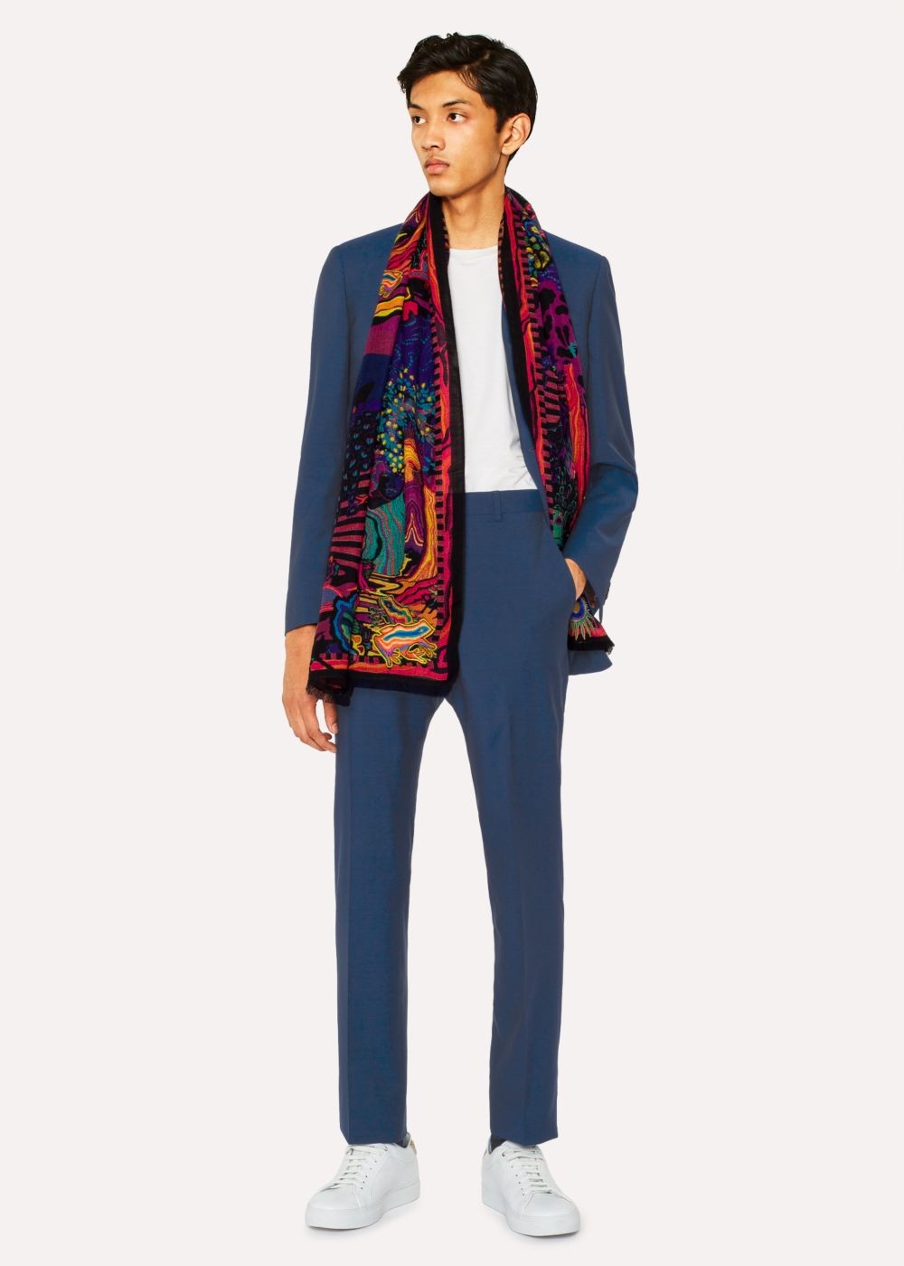 Paul Smith Men's Tailored-Fit Prussian Blue Wool-Mohair Suit