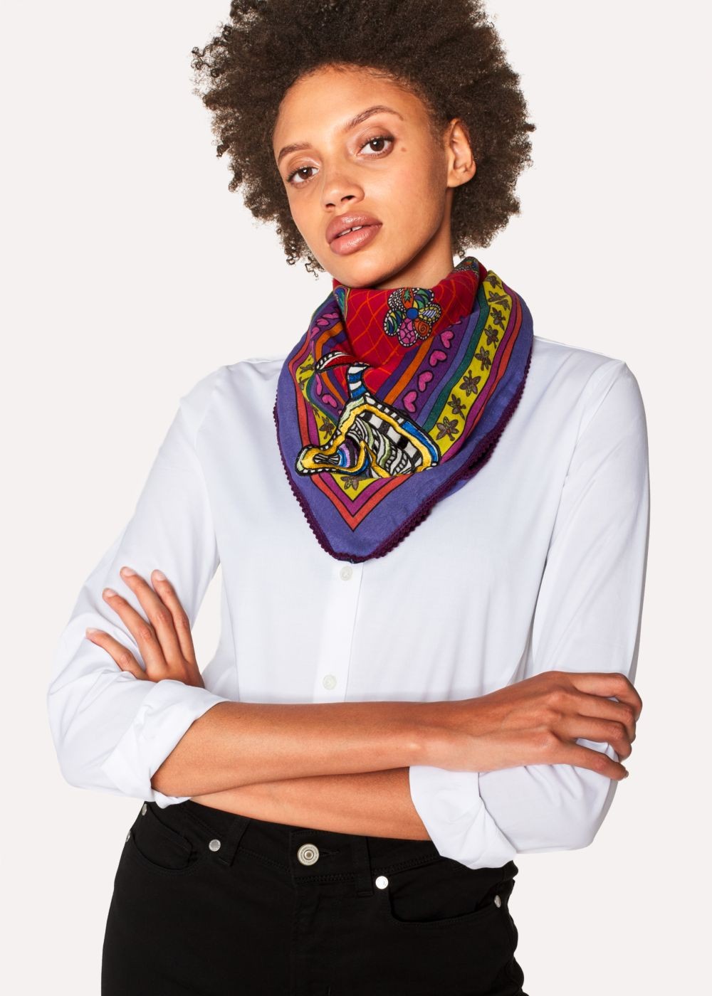 Paul Smith Women's Multi-Coloured 'karami Collage' Square Scarf
