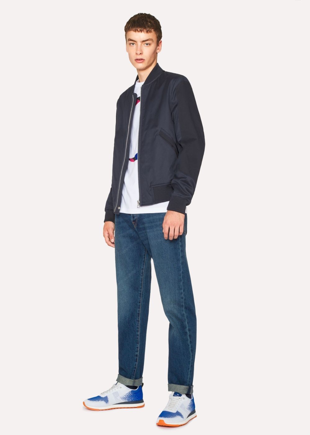 Paul Smith Mens's Classic-Fit Dark Wash .5Oz 'rigid Western Twill' Jeans