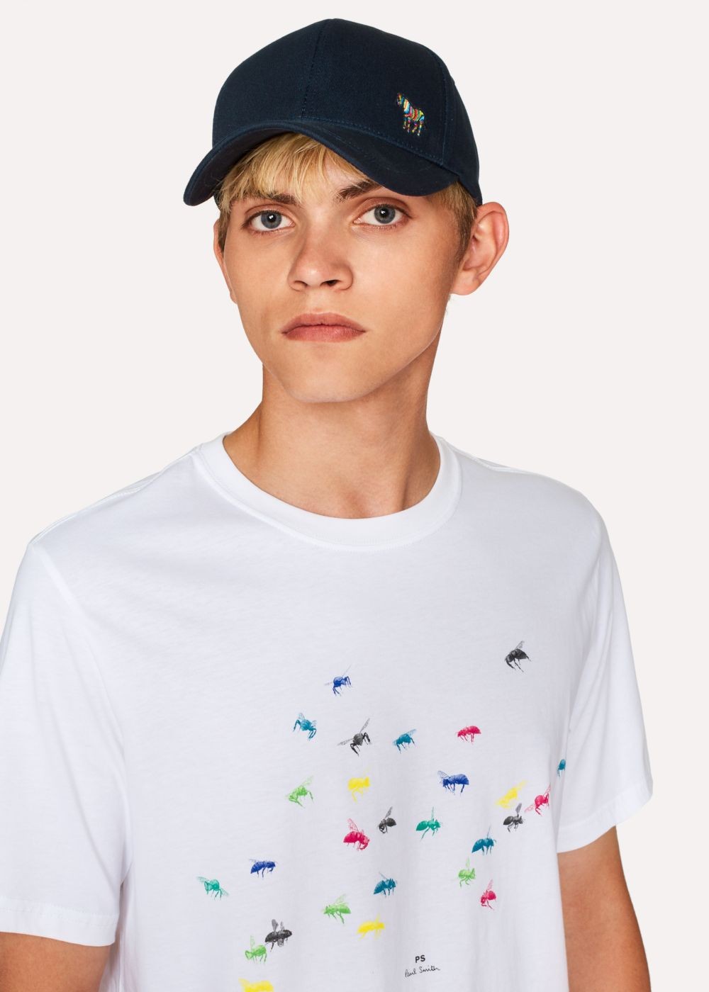 Paul Smith Men's Navy Cotton Zebra Logo Baseball Hat