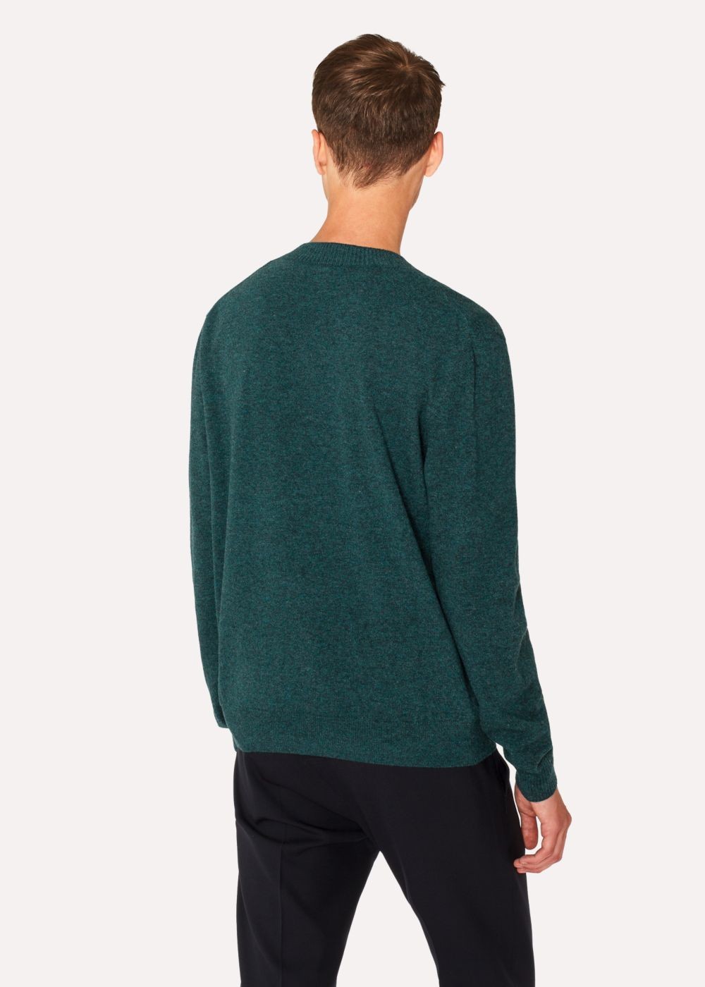 Paul Smith Men's Teal V-Neck Lambswool Sweater