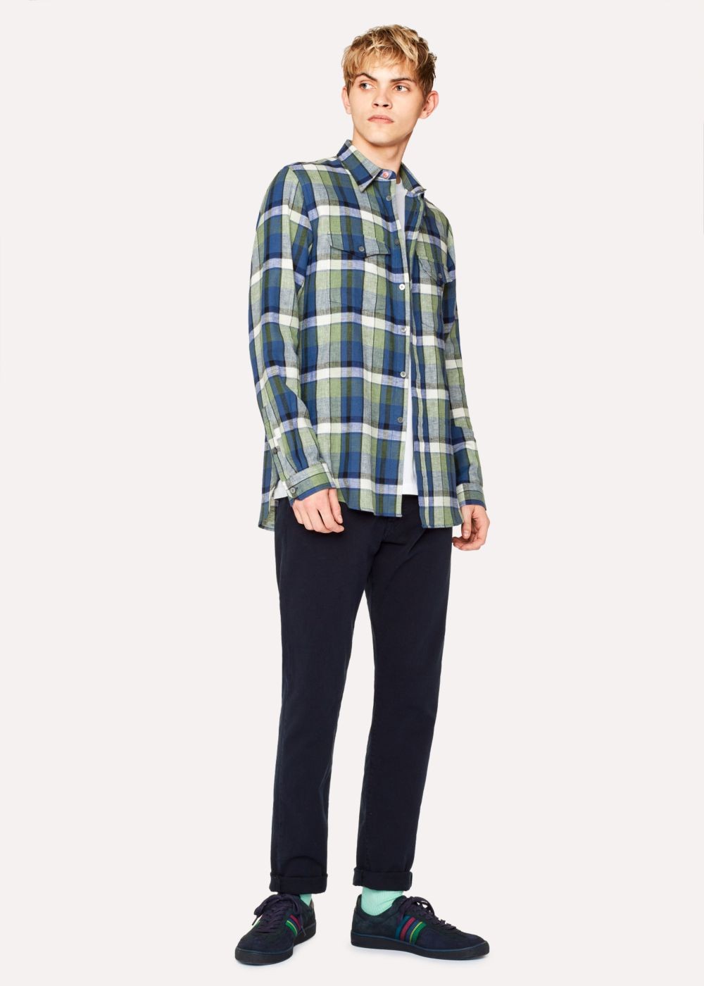 Paul Smith Men's Tapered-Fit Dark Navy Denim Jeans