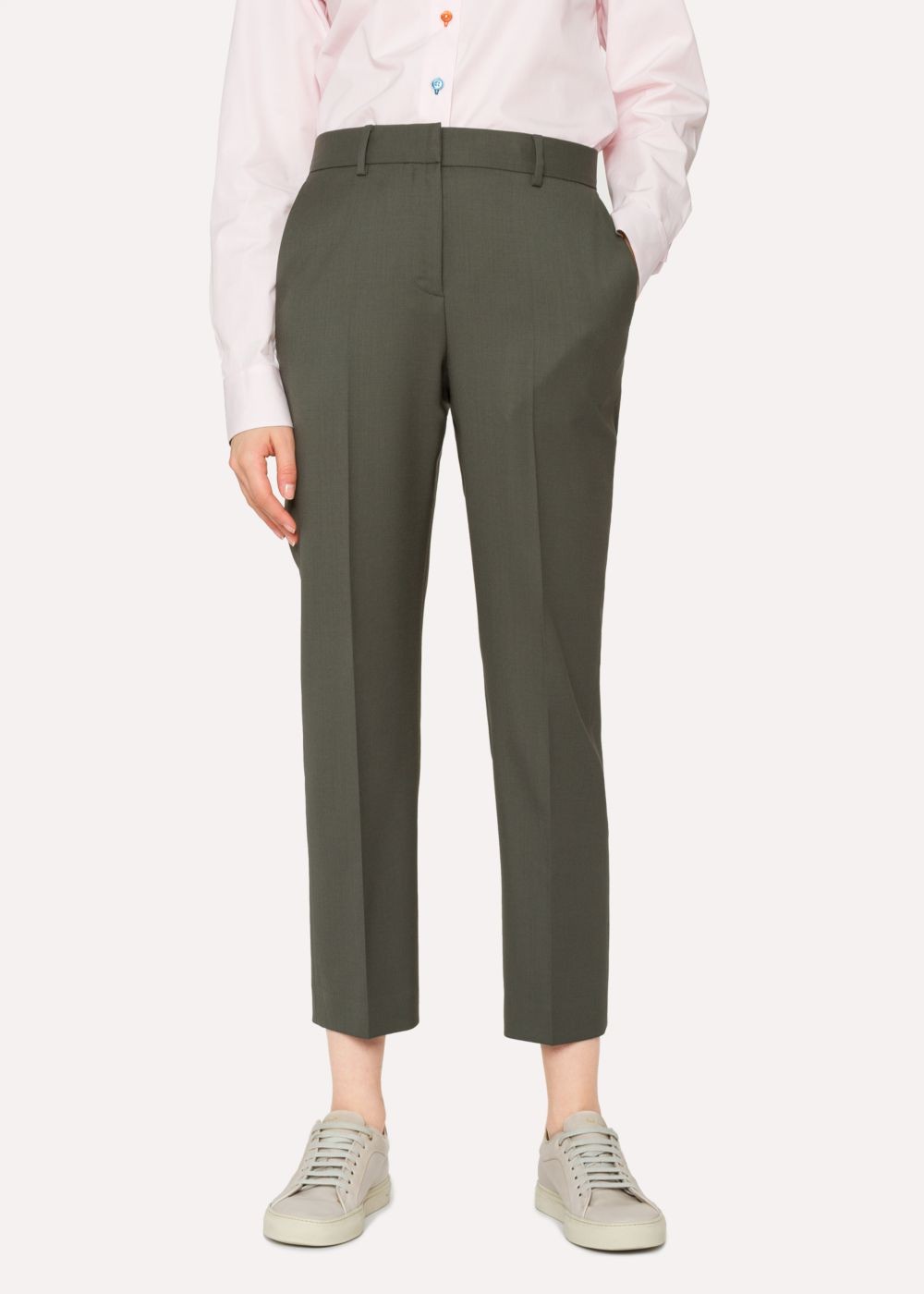 Paul Smith A Suit To Travel In - Womens's Slim-Fit Khaki Wool Pants
