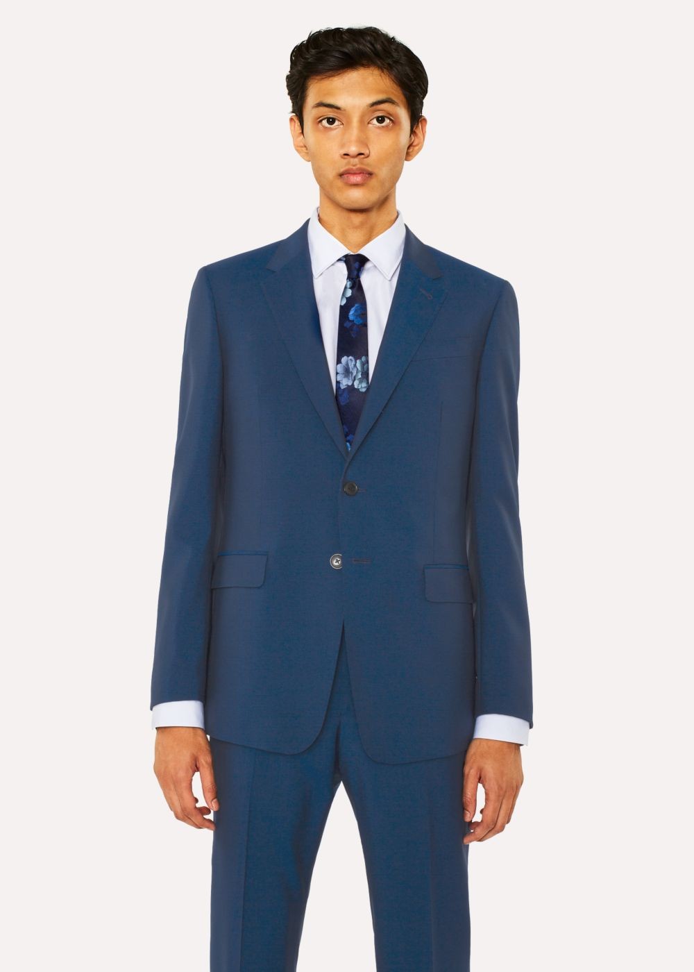 Paul Smith Men's Tailored-Fit Prussian Blue Wool-Mohair Suit