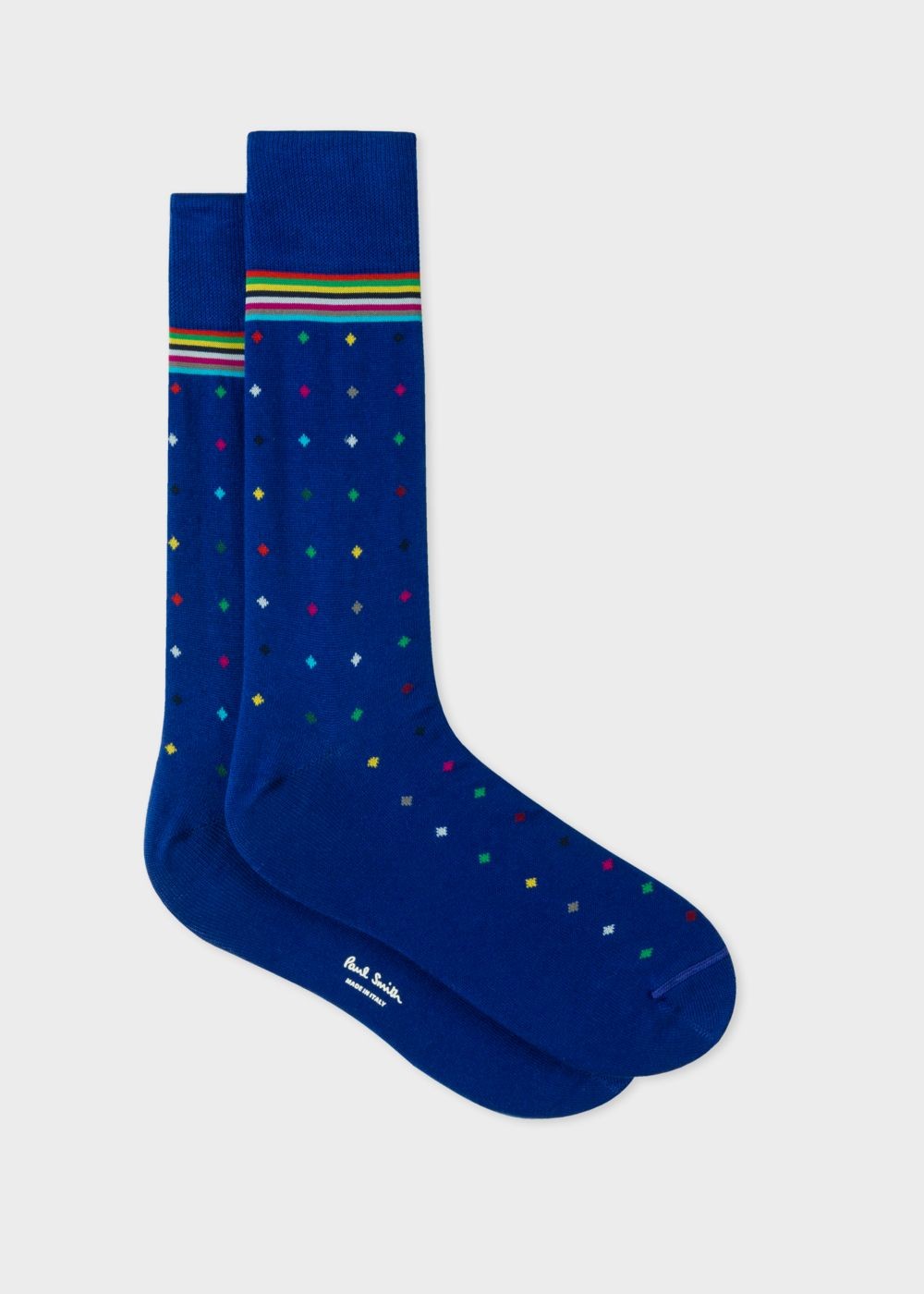 Paul Smith Mens's Cobalt Blue Diamond Dot Socks
