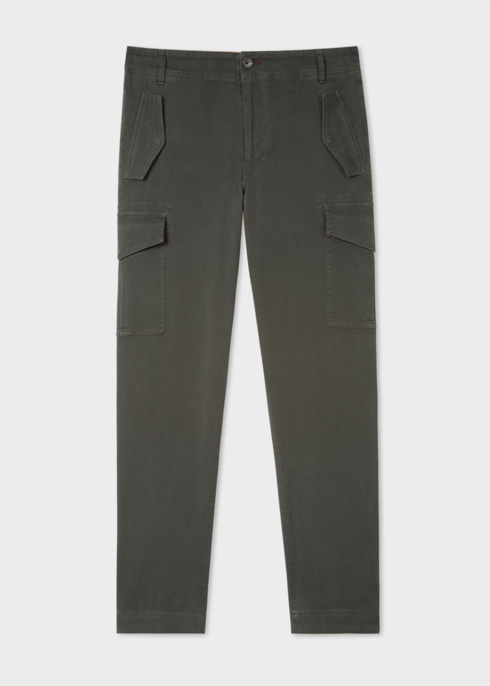 Paul Smith Men's Regular-Fit Dark Green Stretch-Cotton Pocket Pants