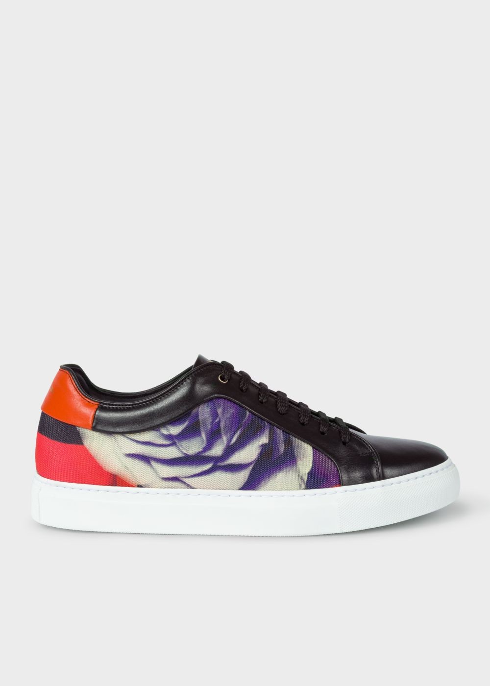 Paul Smith Men's 'rose Collage' Print Black 'basso' Shoe