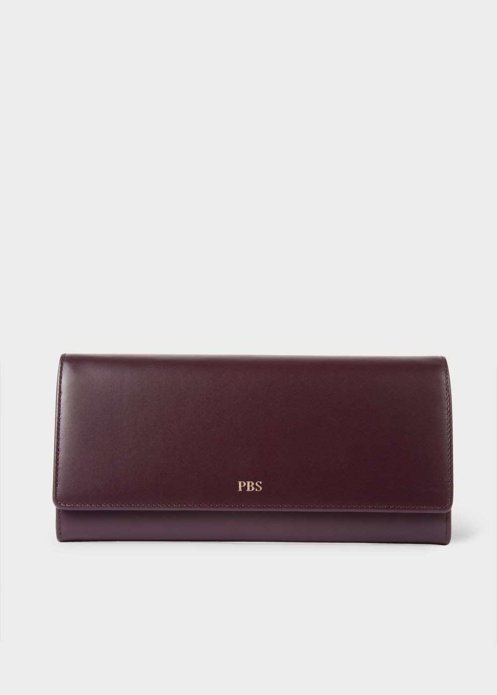 Paul Smith Women's Damson Leather Monogrammed Tri-Fold Wallet