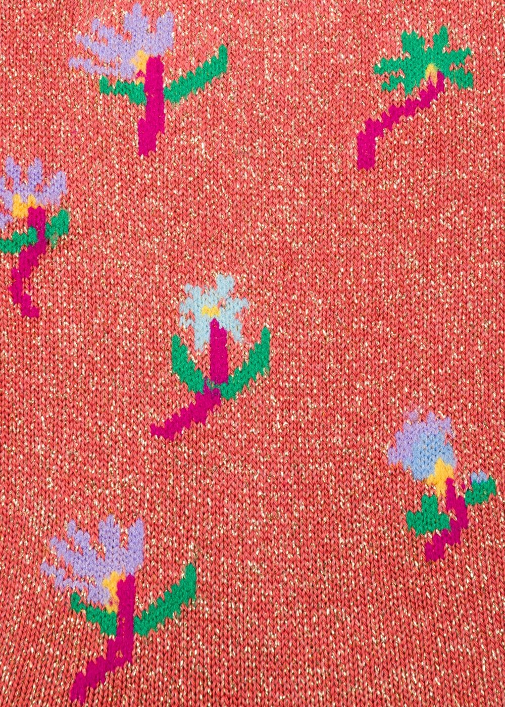 Paul Smith Lady's Coral 'daisy' Glitter Socks