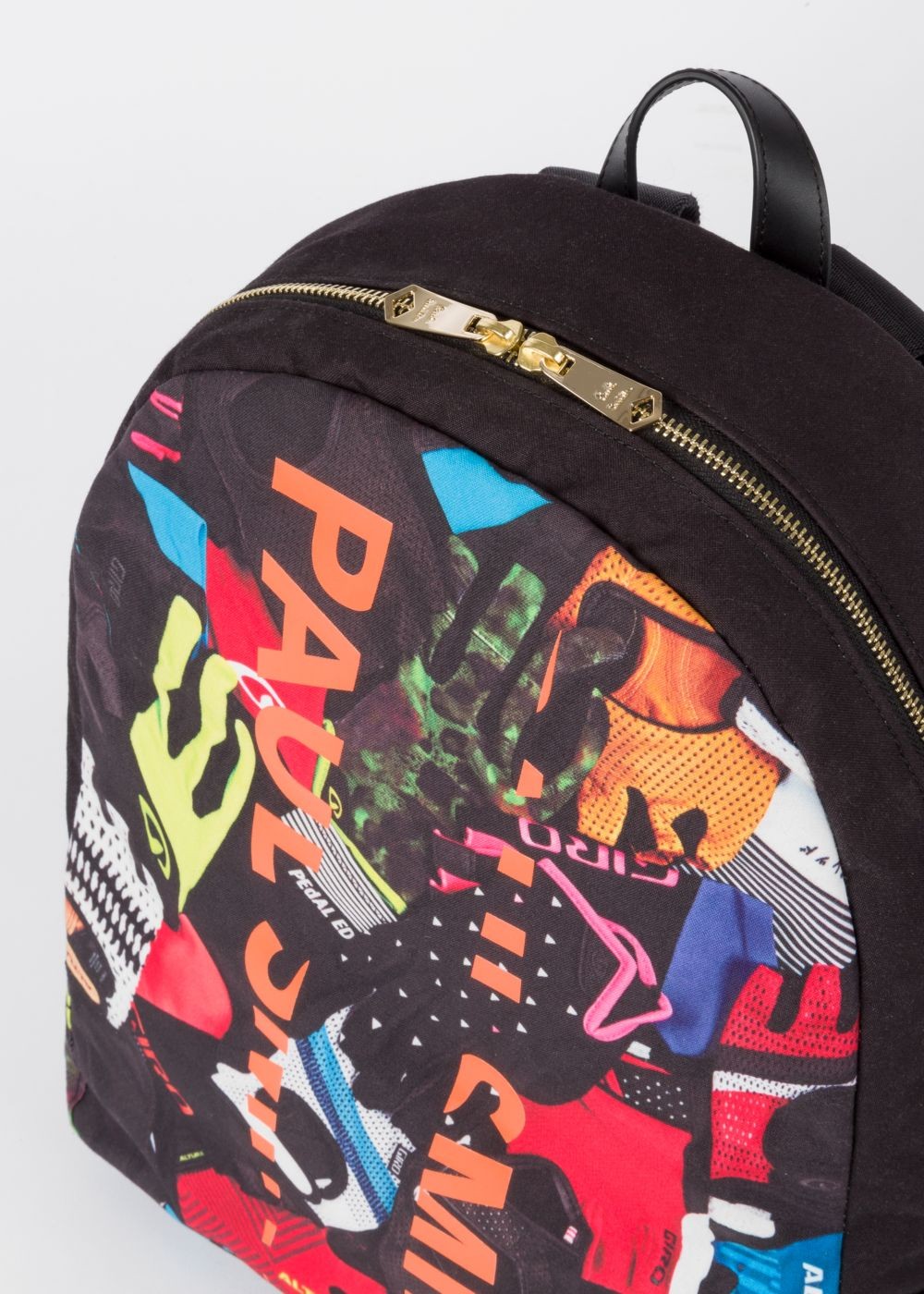 Paul Smith Men's 'cycle Gloves' Print Canvas Backpack