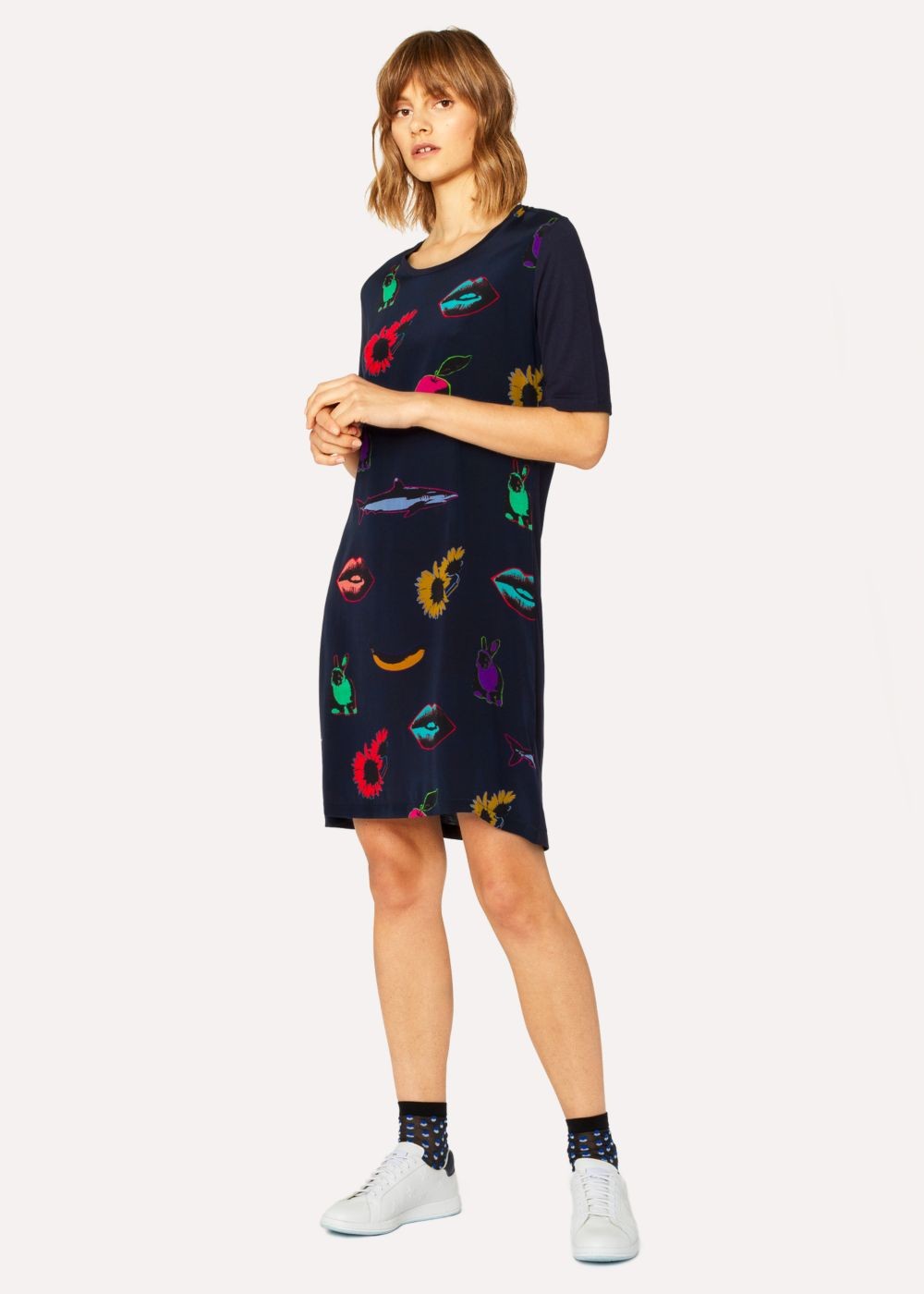 Paul Smith Women's Navy 'artful Lives' Print Jersey Dress