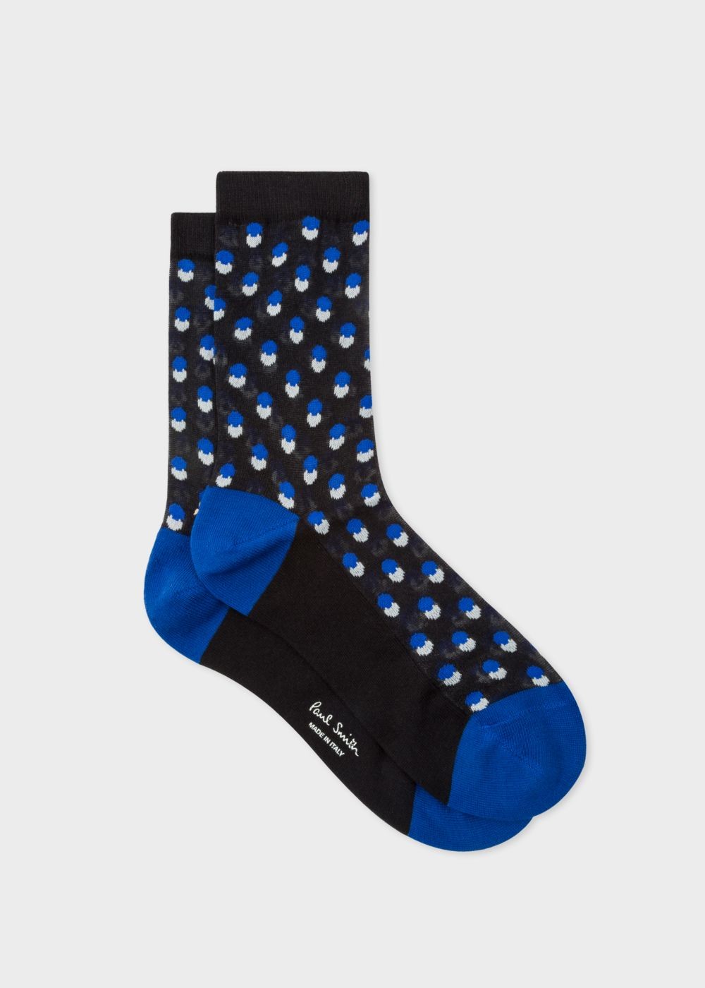 Paul Smith Womens's Black 'eclipse Spot' Semi-Sheer Socks