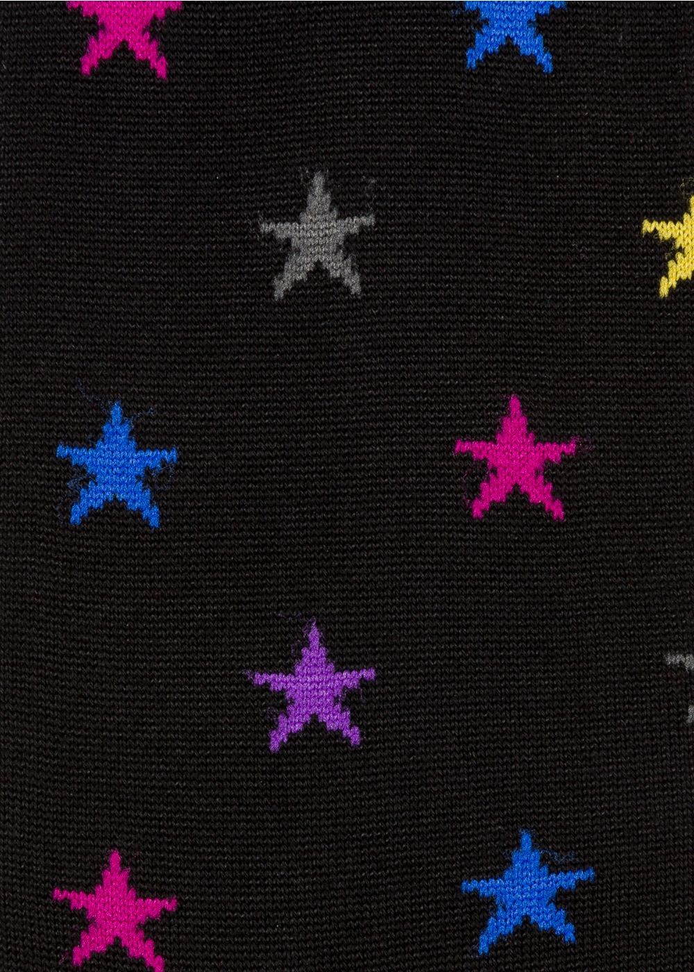 Paul Smith Men's Black Multi-Coloured Star Motif Socks