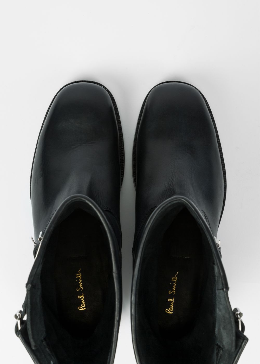 Paul Smith Men's Black 'marston' Mid-Calf Leather Boots