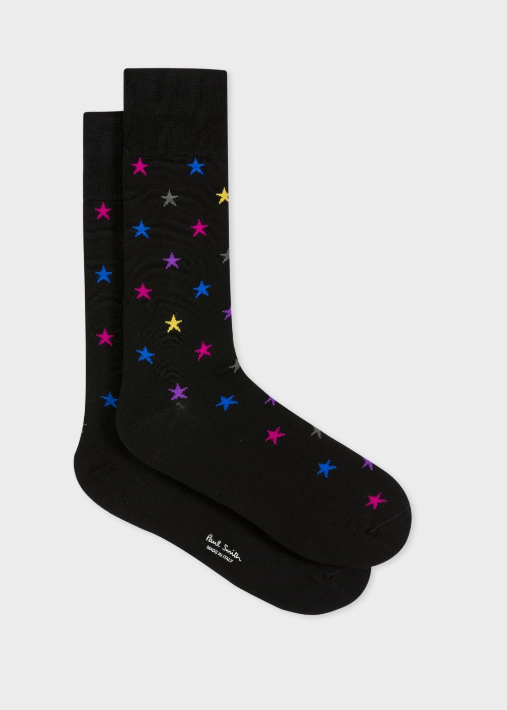 Paul Smith Men's Black Multi-Coloured Star Motif Socks