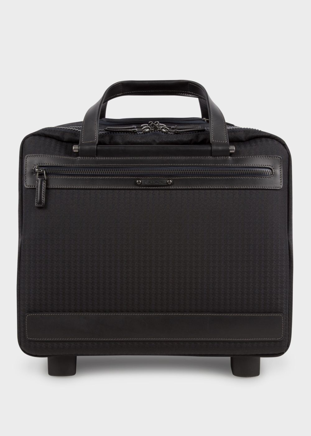 Paul Smith Black 'jacquard Rabbit' Small Trolley Suitcase Men