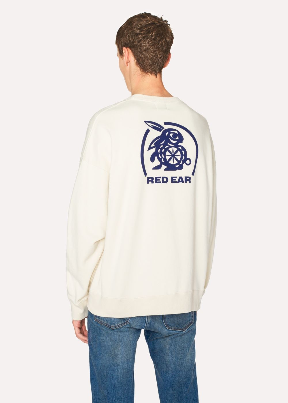 Paul Smith Men's Ecru 'red Ear Text' Print Sweatshirt