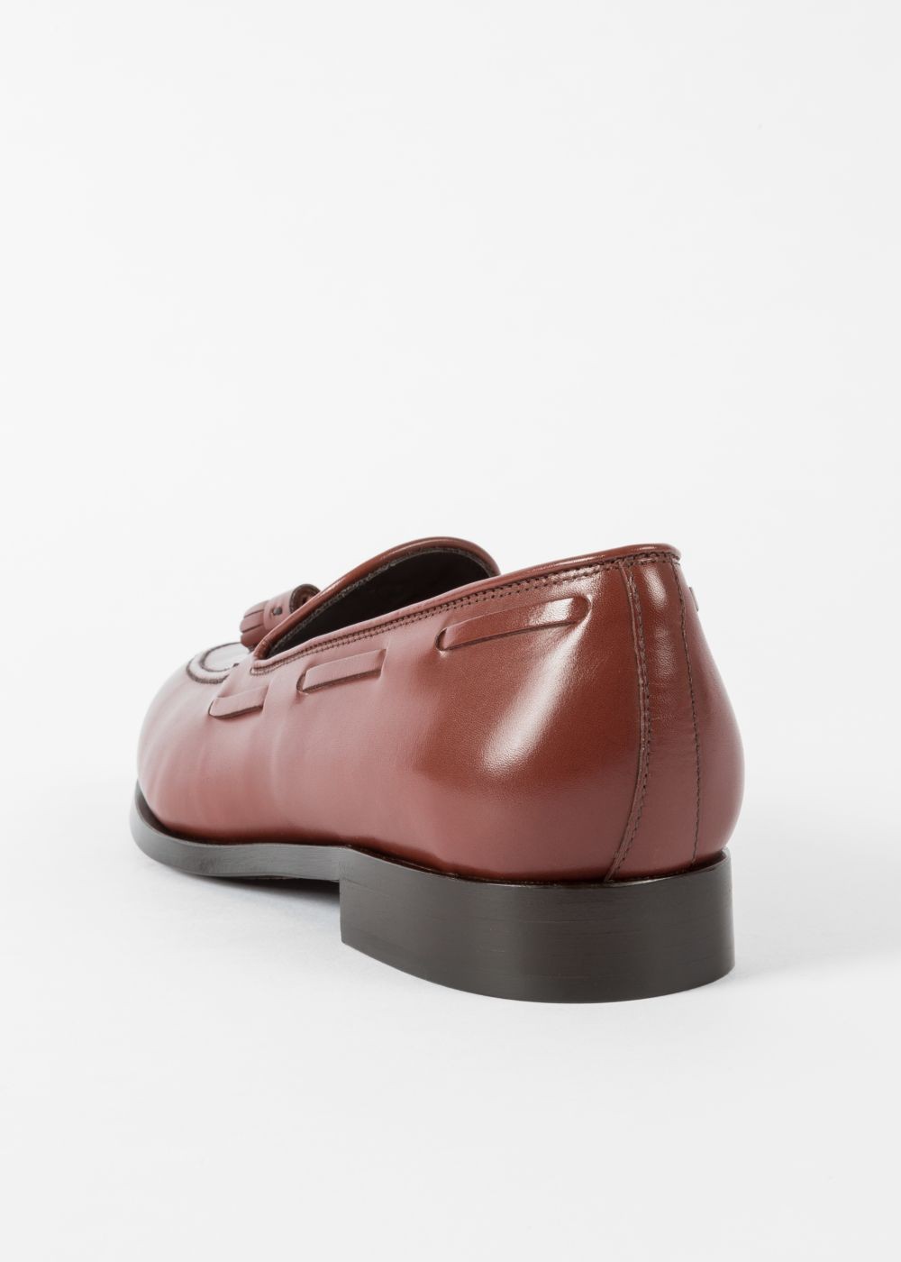 Paul Smith Men's Burgundy Leather 'simmons' Tasseled Loafers Shoe
