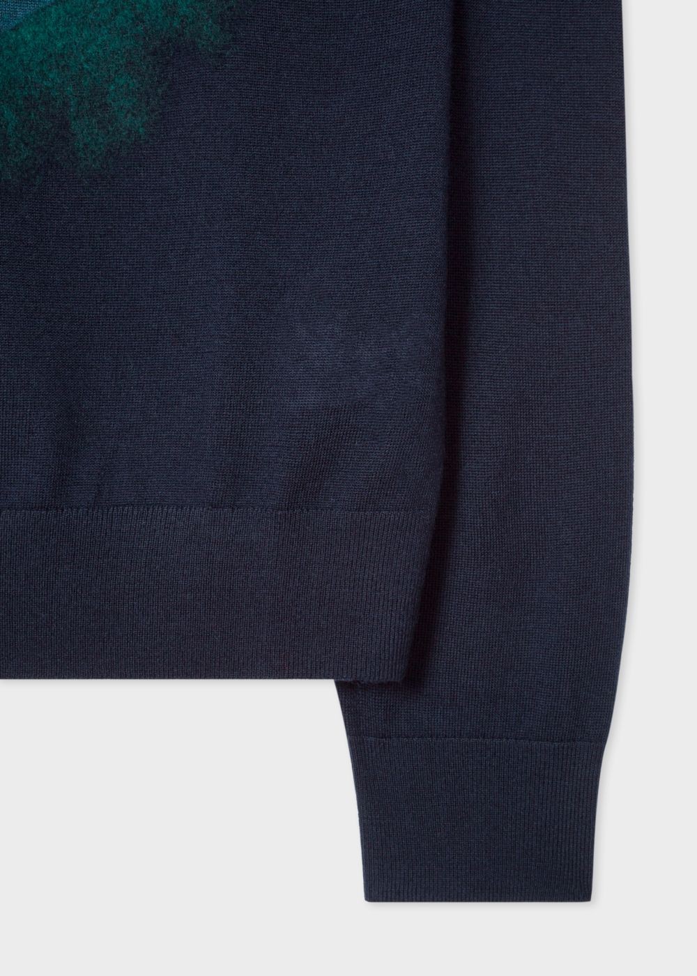 Paul Smith Men's Navy 'paint Spot' Merino Wool-Blend Sweater