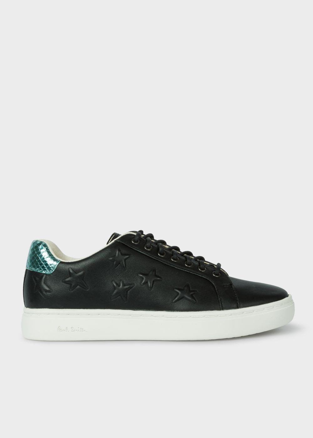 Paul Smith Womens's Black Leather Star-Emboss 'lapin' Shoe