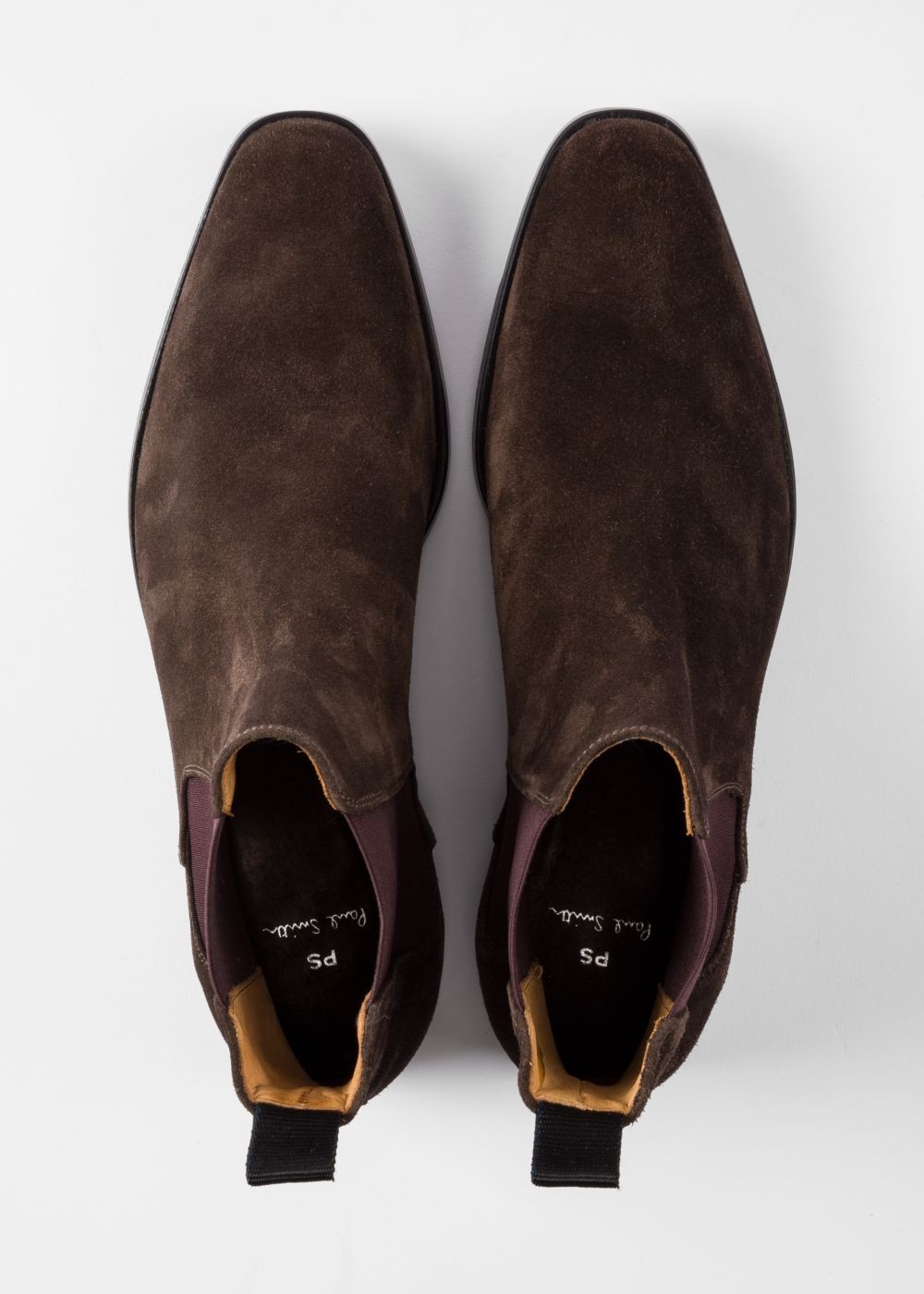 Paul Smith Men's Dark Brown Suede 'gerald' Chelsea Boots