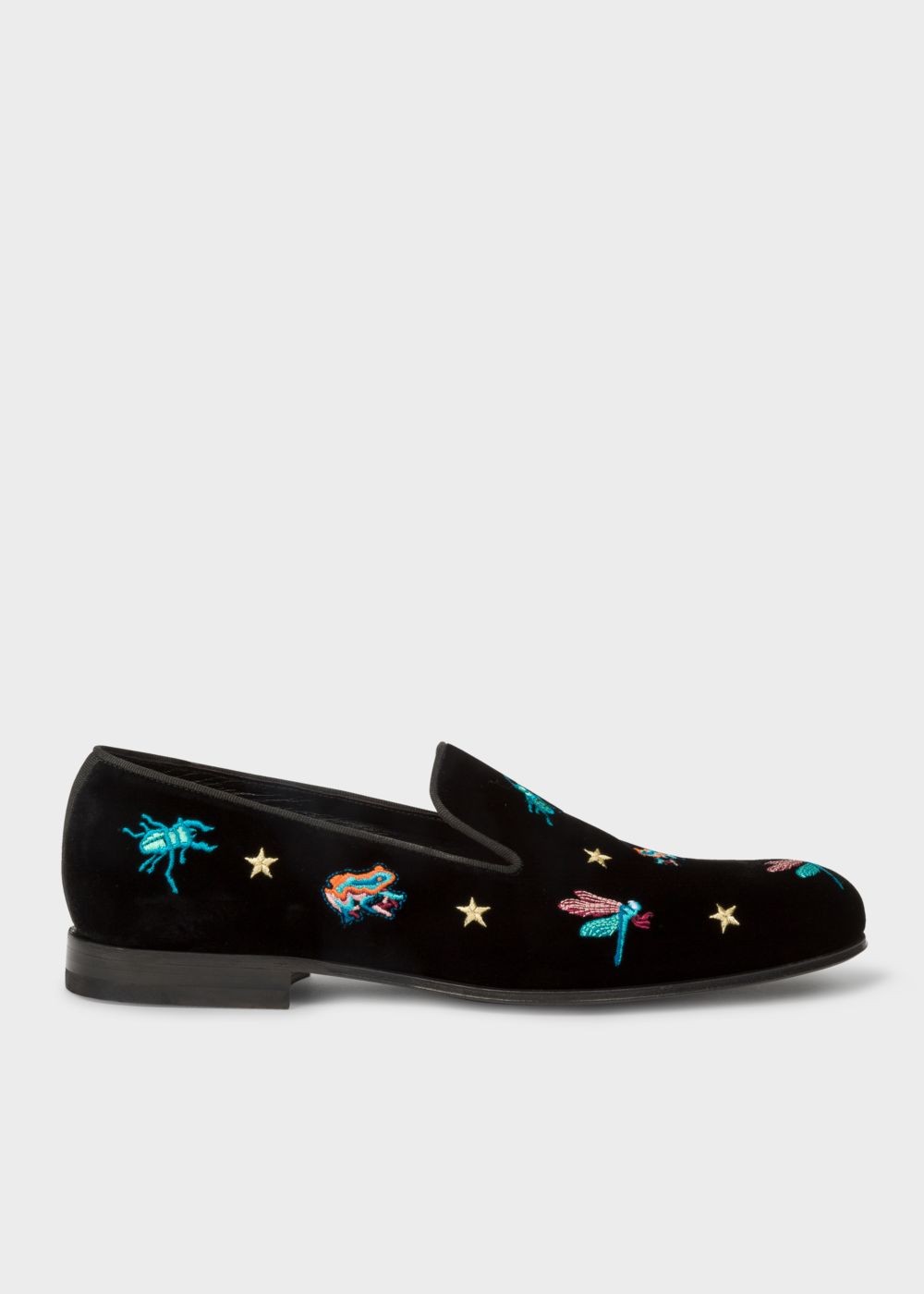 Paul Smith Mens's 'dreamer' Embroidered 'rudyard' Velvet Loafers Shoes