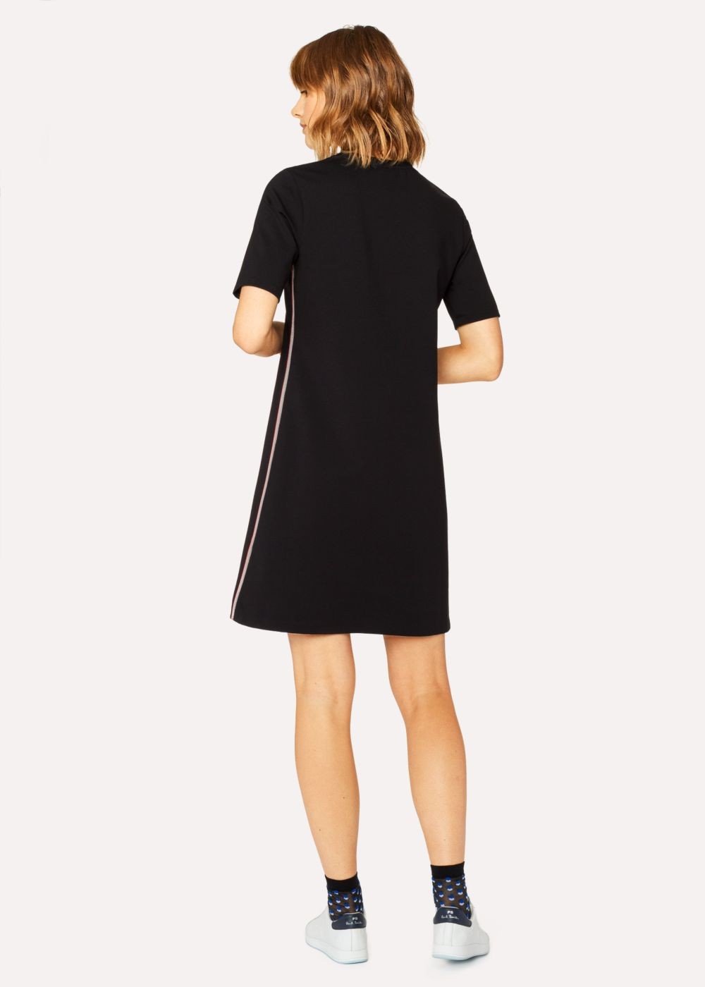 Paul Smith Women's Black Shift Dress With Stripe Detail