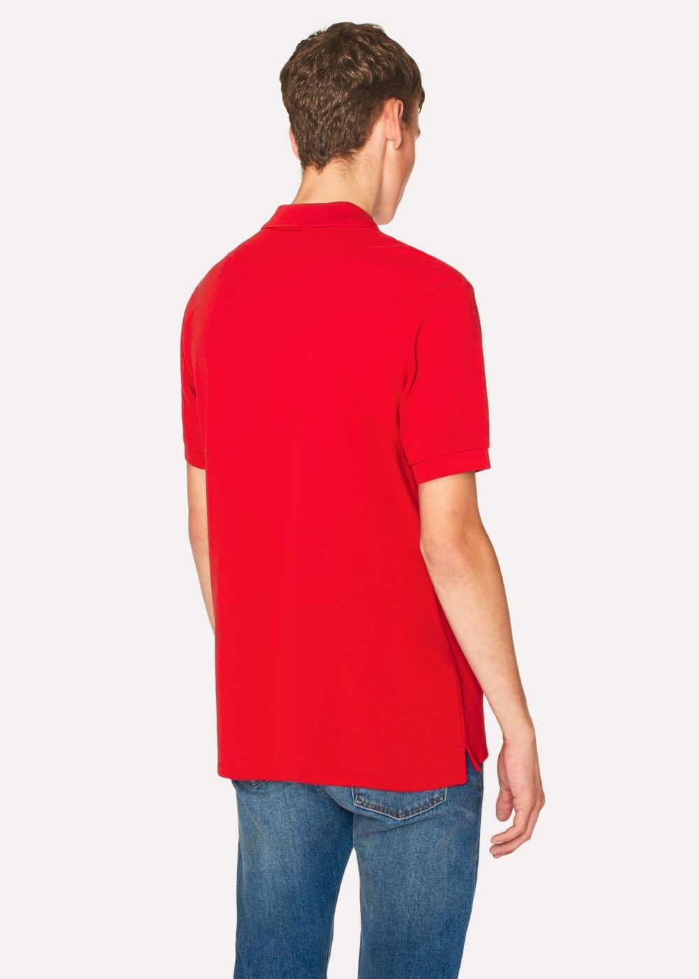 Paul Smith Mens's Red Organic Cotton-Piqué Zebra Logo Polo Shirts