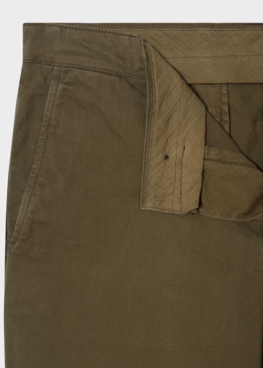 Paul Smith Men's Mid-Fit Khaki Stretch-Cotton Chinos Clothing
