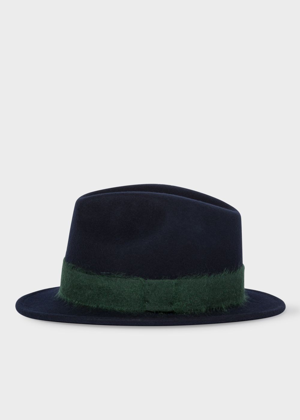 Paul Smith Men's Navy Mohair-Band Wool Trilby Caps