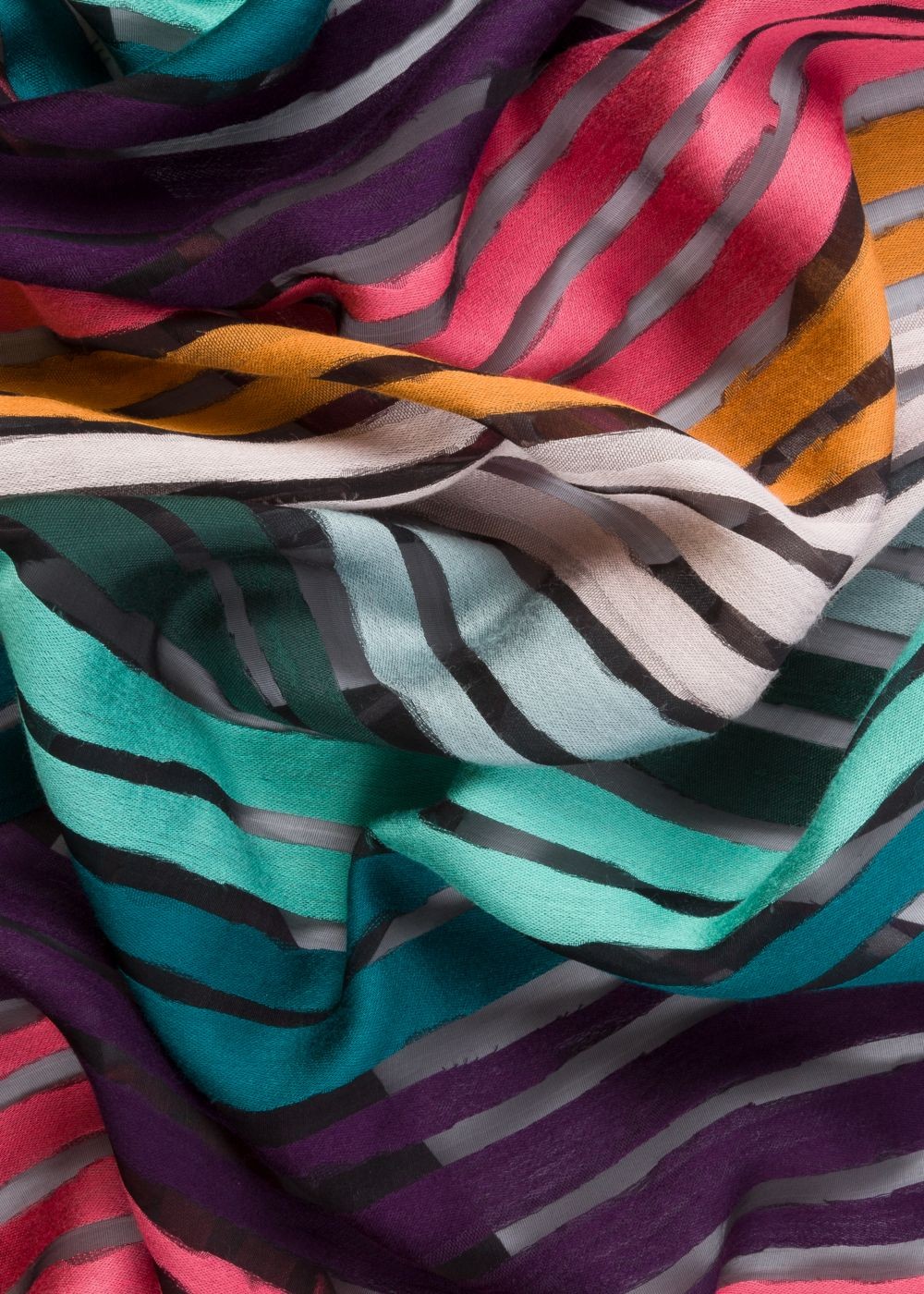 Paul Smith Women's 'artist Stripe' Sheer Silk-Blend Scarf