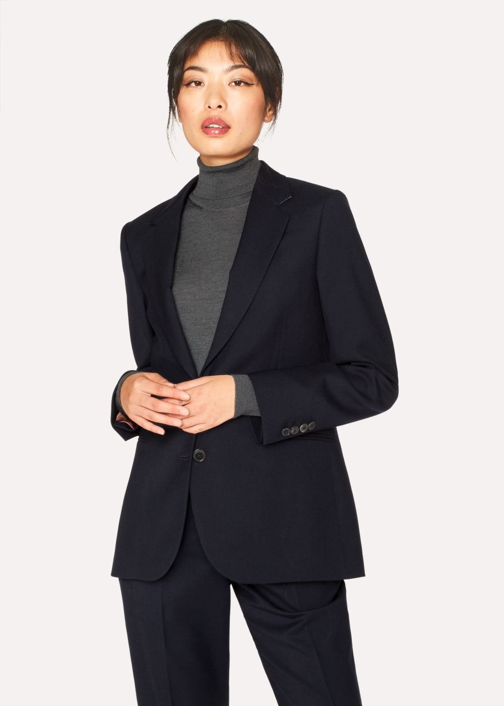 Paul Smith A Suit To Travel In - Women's Dark Navy Two-Button Wool Suit