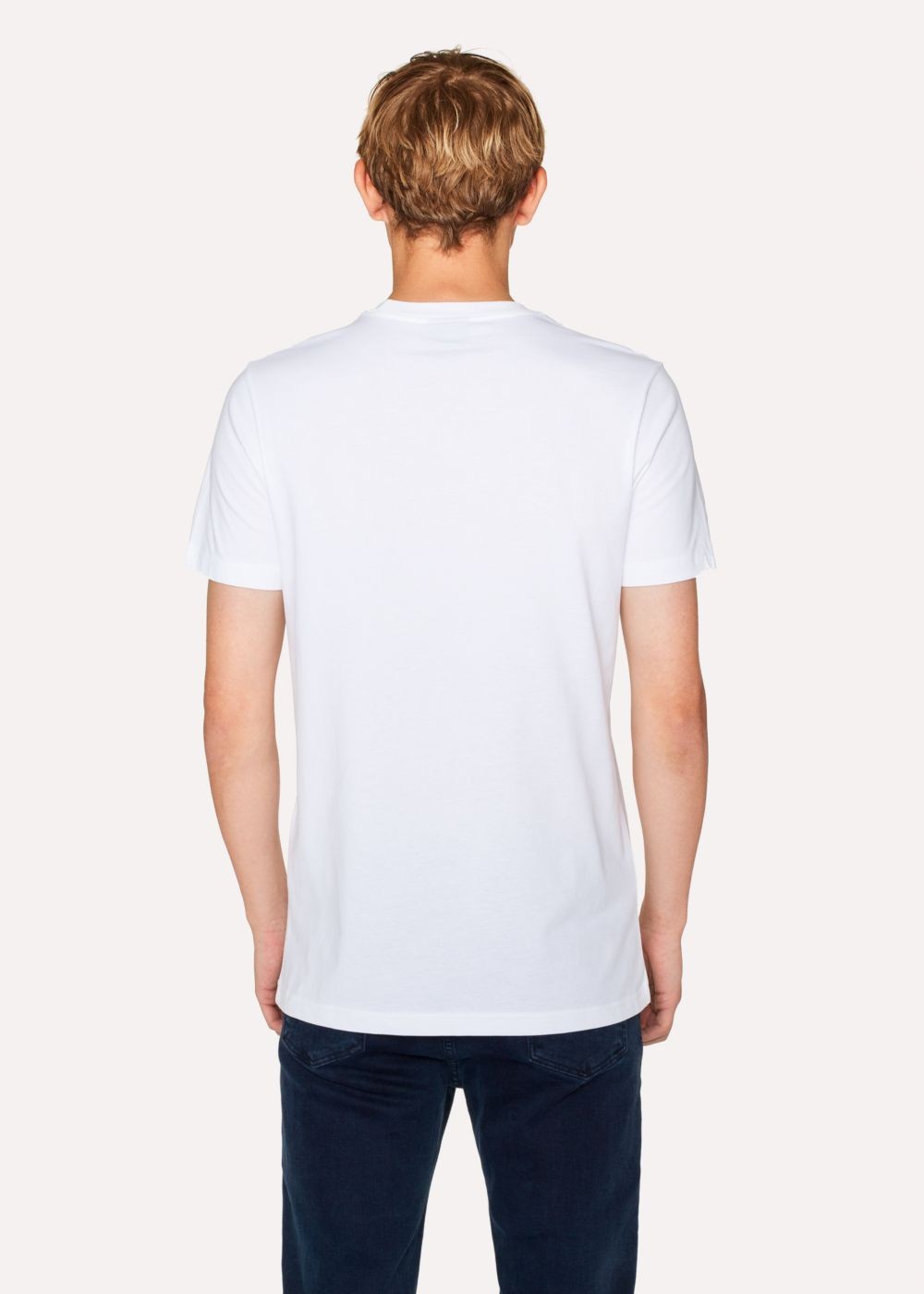 Paul Smith Men's Slim-Fit White 'shark Jaws' Print Organic-Cotton Tee