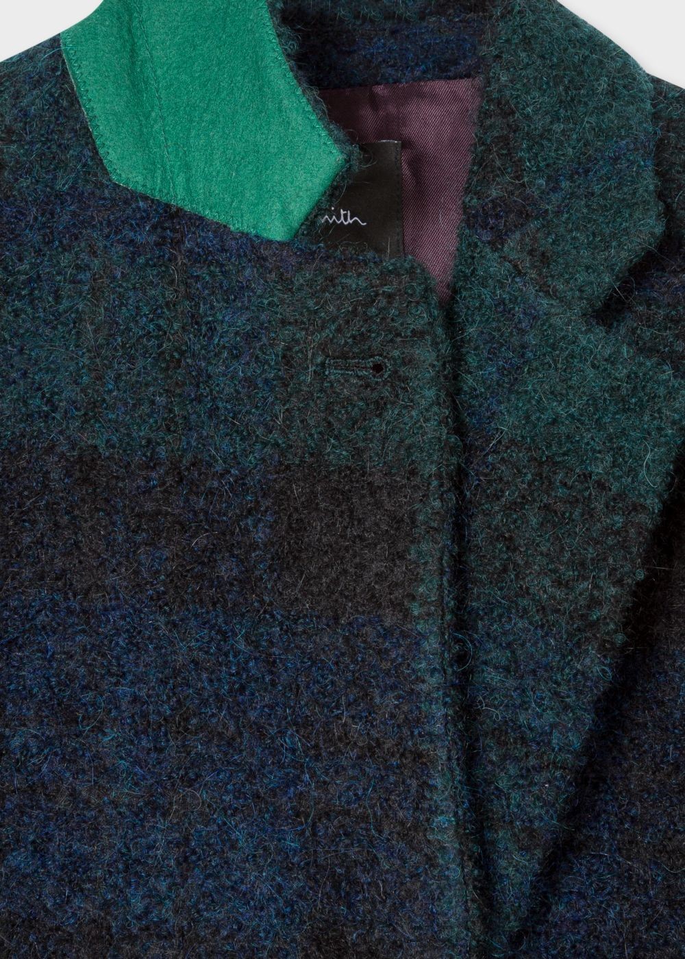 Paul Smith Womens's Blackwatch Tartan Bouclé Epsom Coat
